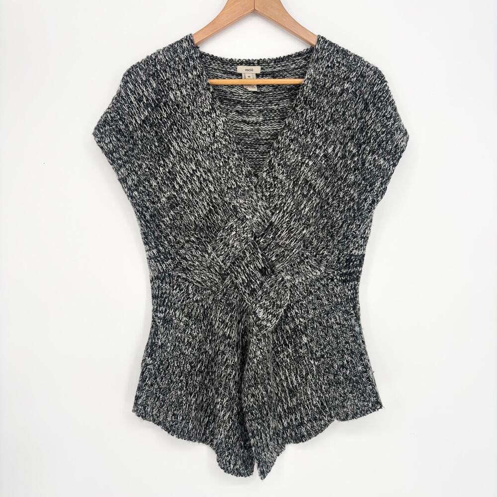 Escio Black and White Woven Sweater Shirt Size M